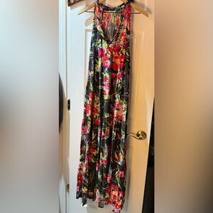Umgee Floral Dress with Red, Pink, and Green